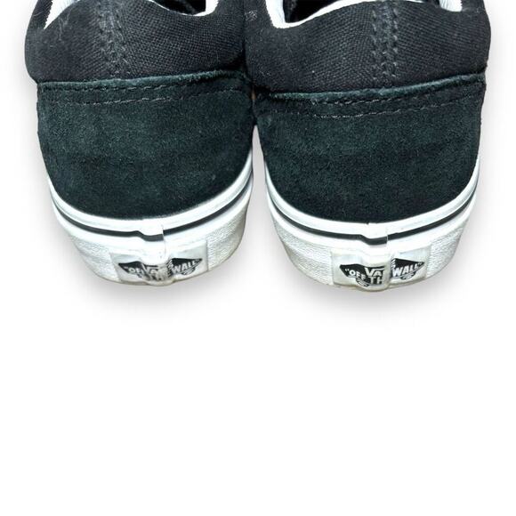 Vans Old Skool Low Top Sneakers Black Leopard Print Suede Teens Size 3 Lace Up - Picture 3 of 6